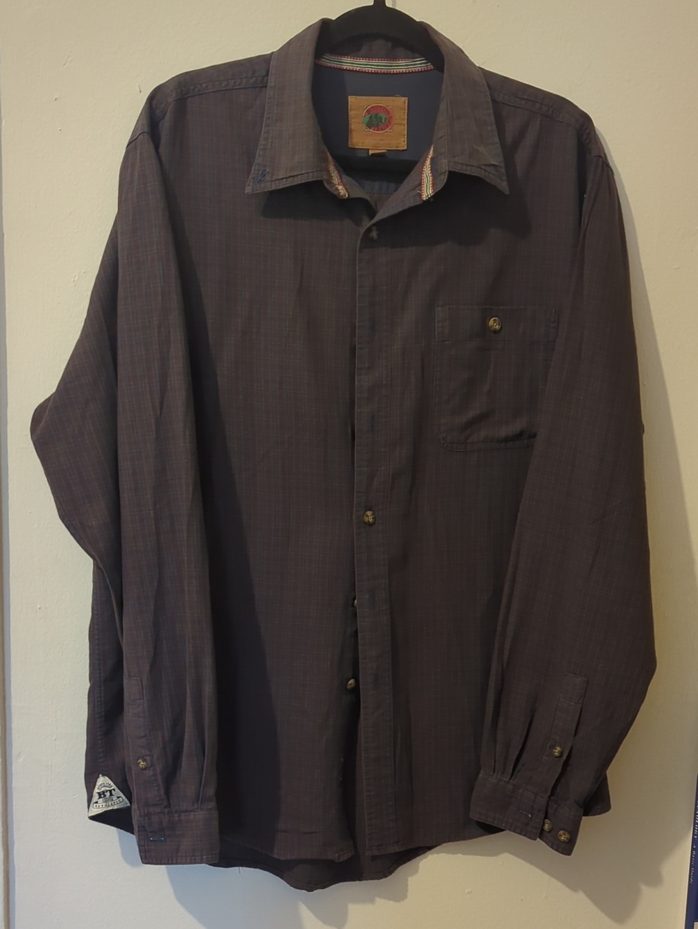 Bundle: 2 Men's Long-Sleeve Button-Down Shirts  Size L - Picture 2 of 8